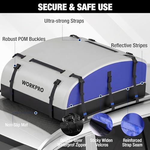 21 Cubic Feet Waterproof Rooftop Cargo Carrier Bag - Heavy-Duty