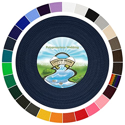 Navy Blue 50 Yards 1-Inch Polypropylene Webbing for Climbing & Outdoor Use