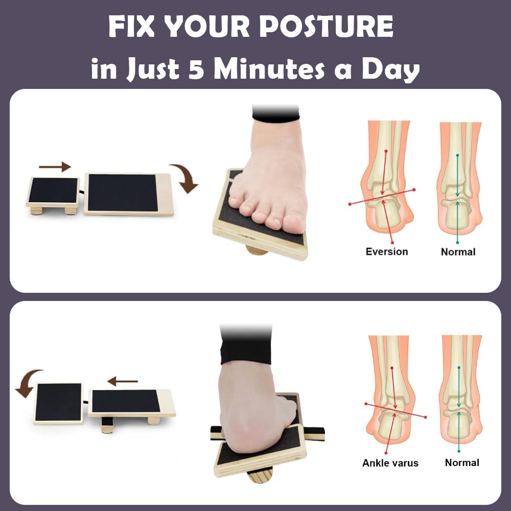 Ankle Balance Board for Stability & Strength Training – Single Leg Balance Board Wobble Board Balance Trainer for Ankle Strengthener, Axis Board for Home Gym, Rehab & Athletic Training