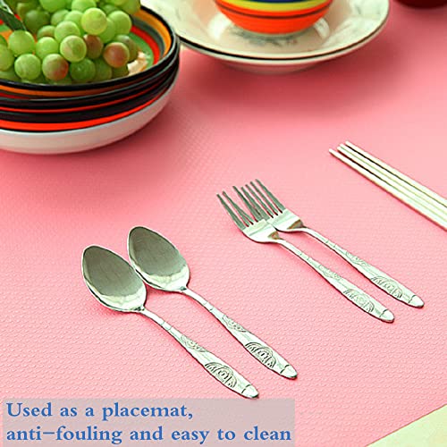 Non-Adhesive Shelf Liner - Pink, 11.9" x 59" - Easy Clean & Trim