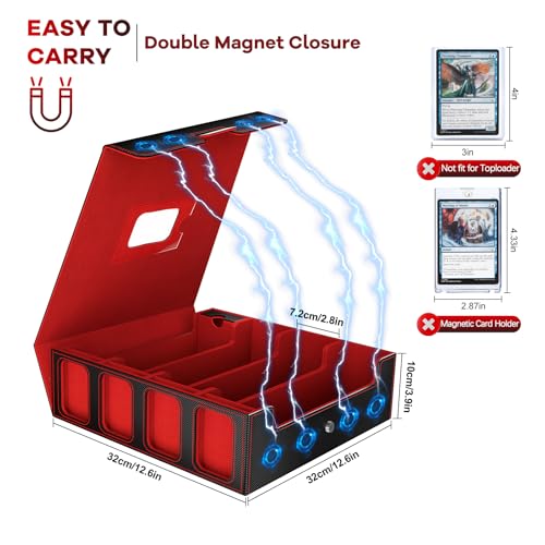 Large Capacity Trading Card Storage Box - Holds 3200+ Cards, Durable & Portable