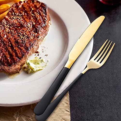 Portable Stainless Steel Cutlery Set with Case - Gold