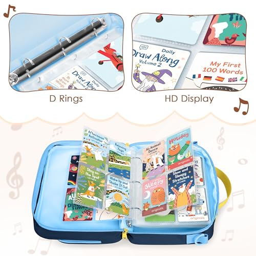 4-Pocket Card Binder with 50 Sleeves for 409 Cards - Blue