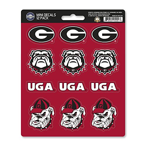 Georgia Bulldogs Mini Decal Sticker Pack - 12 Count
