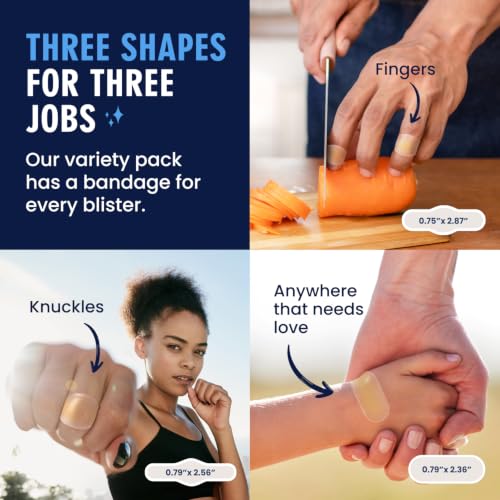 Hand & Finger Hydrocolloid Blister Bandages Pack - 20 Count