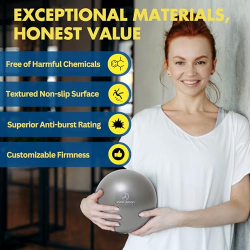 9 Inch Pilates Ball - Small Anti-Burst Exercise Ball - Indigo