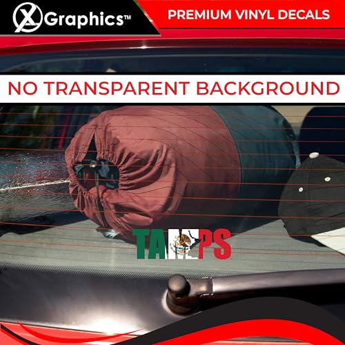 Tamaulipas Mexico Map Vinyl Decal - 8 x 2.5 Inch Full Color Sticker