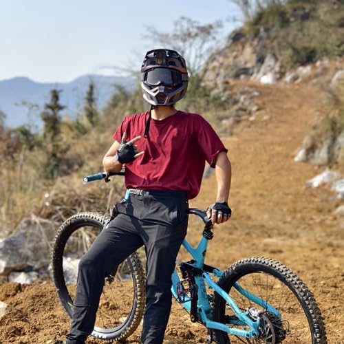 VEXALON Men's Mountain Bike Pants 32 Dark Grey Quick-Dry Breathable Cycling Gear