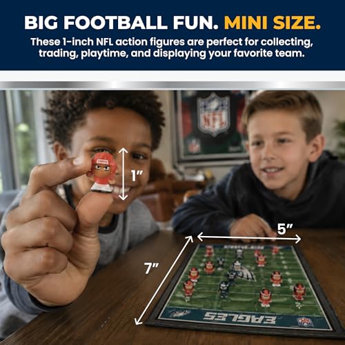 NFL Football Action Figures Gift Set with Puzzle - 11 Players & Coach
