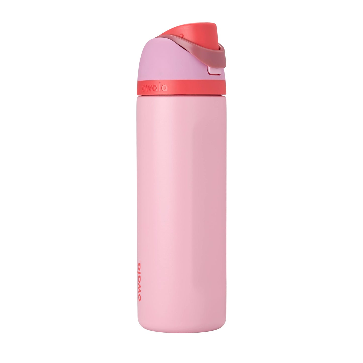 Owala FreeSip Insulated Stainless Steel Water Bottle with Straw for Sports and Travel, BPA-Free Sports Water Bottle, 24 oz, Angel Food Cake