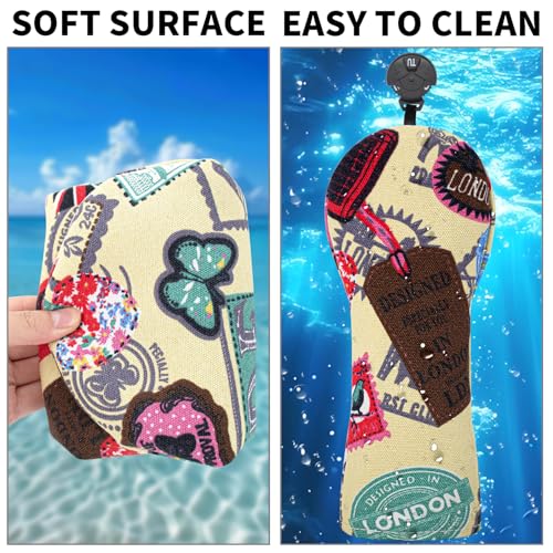 Golf Printing Head Cover Butterfly Pattern Fabric Design Golf Club Headcovers Set Fits Driver Fairway Wood Hybrid Utility Putter Iron Wedge Headcover
