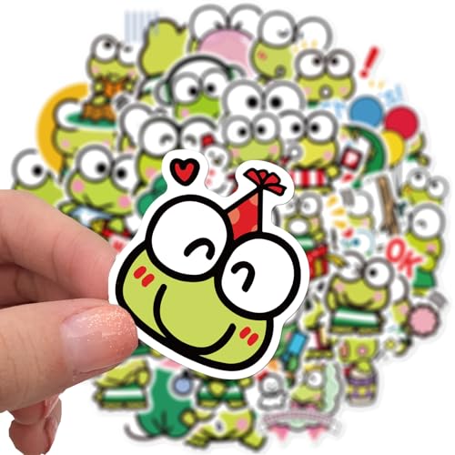 50PCS Keroppi Vinyl Stickers - Waterproof for Water Bottles & Laptops