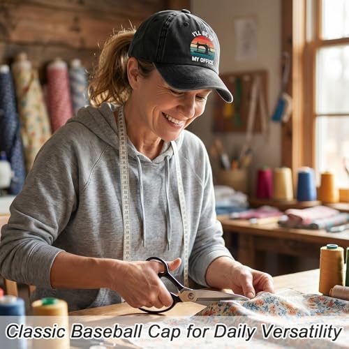 Black Sewing Baseball Cap Gifts for Mechanic, Quilter, Woodworker, Electrician — Writpoty