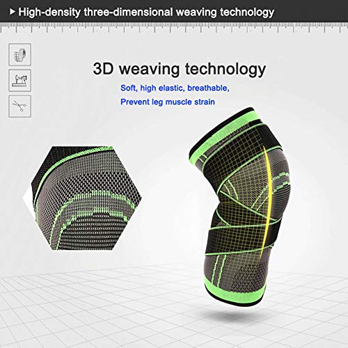 Compression Knee Brace for Pain Relief - Green Medium