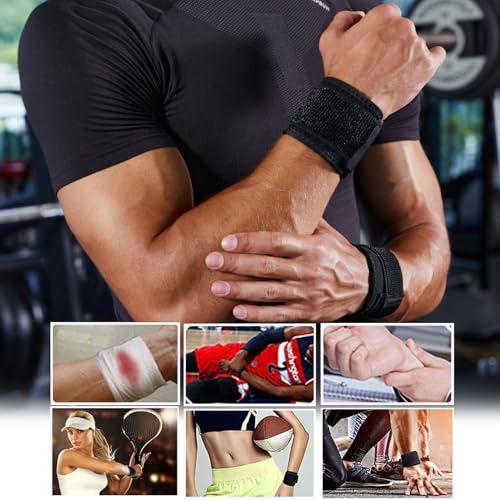 Adjustable Wrist Compression Strap Support - 2 Pack for Pain & Tendonitis