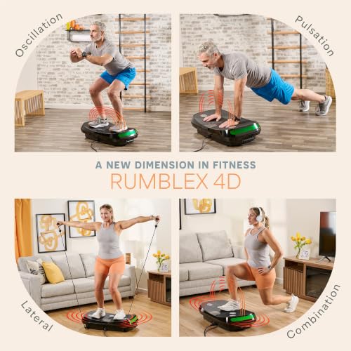 4D Curved Vibration Plate Exercise Machine - Black