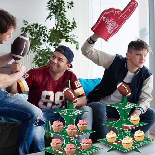 FRIDAY NIGHT Super Football Bowl Party Cardboard Cupcake Stands 3