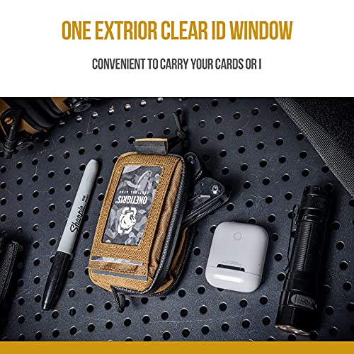 ONETIGRIS Small Coyote Brown Front Pocket Wallet with ID Window & Zipper Coin Pouch