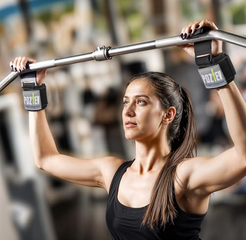 Weight Lifting Hooks with Padded Wrist Wraps - Hand Grips for Deadlifts & Powerlifting