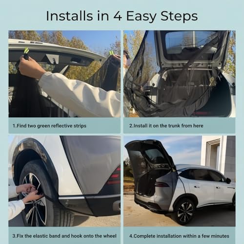 TECUUL Full Wrap SUV & Van Tailgate Mesh Screen - Camping Mosquito Net