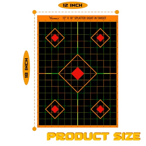 Highwild 25 Pack Splash Target - 12x18 inch Multicolor Splatter Targets