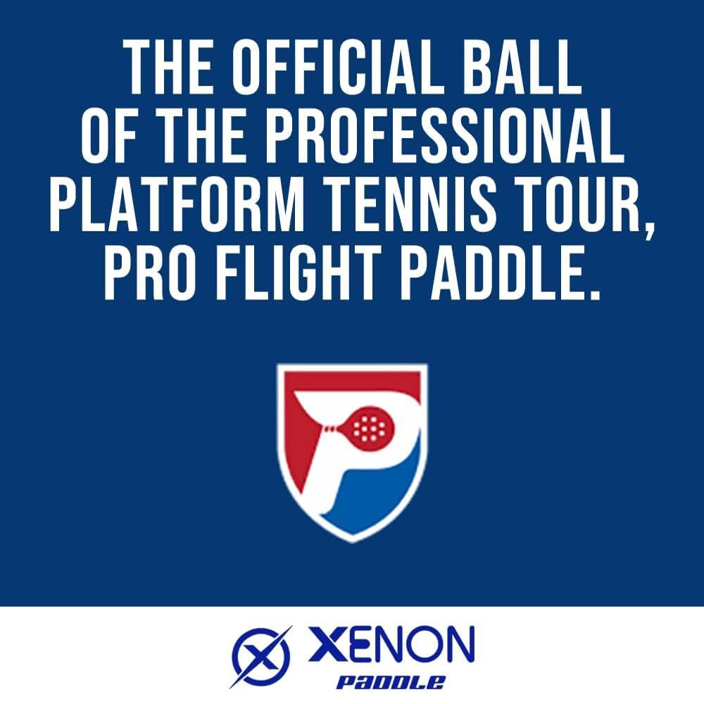 X Platform Tennis Balls by Xenon Paddle, Bright Yellow for High Visibility, Increases Spin, Superb Durability, APTA Approved, 2 Balls per Sleeve (2 Ball Sleeve Championship Edition)