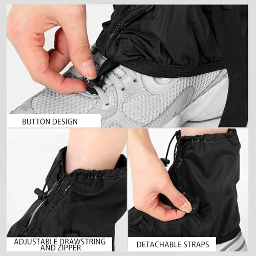 Ultralight Ankle Gaiters - Waterproof Trail Shoe Guards (2 Pairs)
