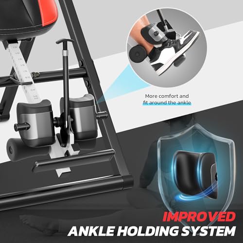 Massage & Heat Inversion Table for Back Pain Relief - W1-Red