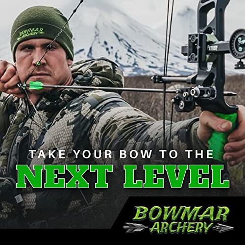 Black Bowmar Archery Nose Button - Extremely Light Weight for Consistent Anchor Point, Two Sizes Included