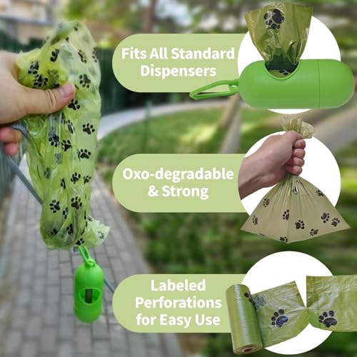 Eco-Friendly Dog Poop Bags - 300 Count Leak-Proof Scented Rolls
