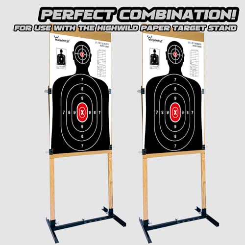 Shooting Range Silhouette Paper Targets - 23x35 Inches - Set of 20