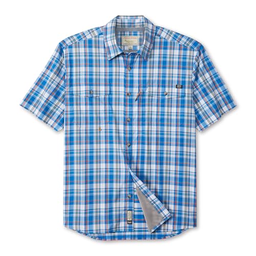 Field & Stream Men's Sunkissed Plaid Line Burner Short Sleeve Fishing Shirt, Large