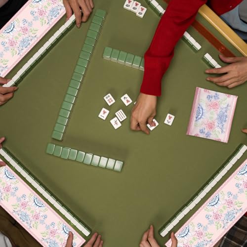Bornerwhite Pink Mahjong Card Holder Sleeves 4-Pack - Mahjong 2026 Protector for 2025 Cards
