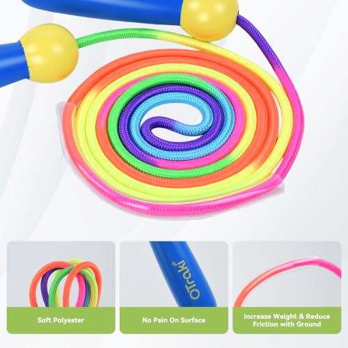 Adjustable Jump Rope with Wooden Handle - 8.2ft, Blue