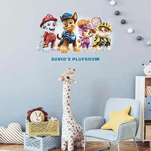 RoomMates Paw Patrol Peel and Stick Giant Wall Decals with Alphabet - 18 x 226.32 inches, Repositionable Kids Room Decor