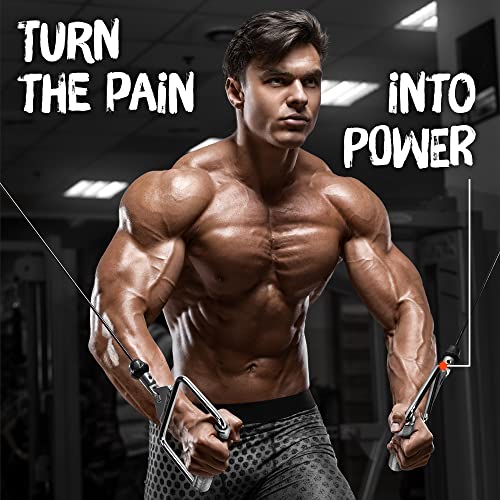 Tricep Rope & Double D Handle Cable Machine Attachment for Home Gym