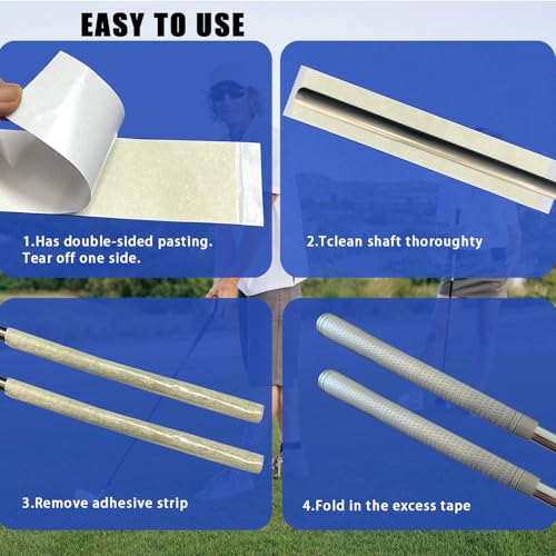 Golf Grip Tape Kit - 30 Double-Sided Adhesive Strips, 2" x 10"