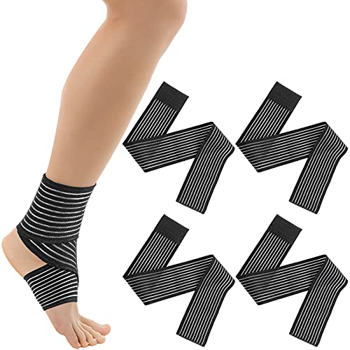 Adjustable Compression Leg Wraps - 4 Pieces, 28 Inches