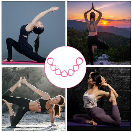 Reicyfang Pink 7-Ring Adjustable Resistance Bands for Full Body Home Workout