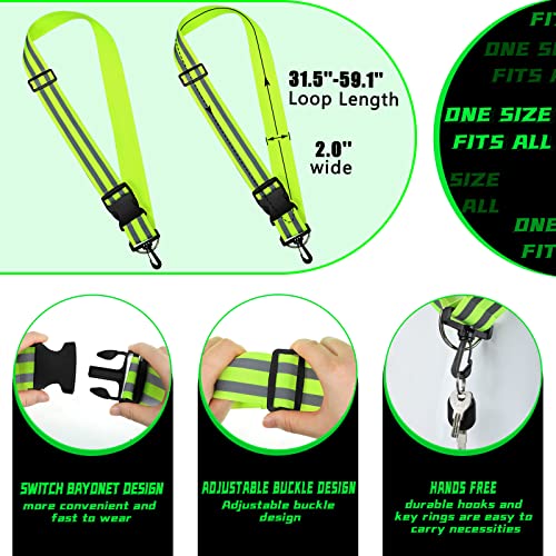 Reflective Walking Sash - Fluorescent Green - 2 Pack