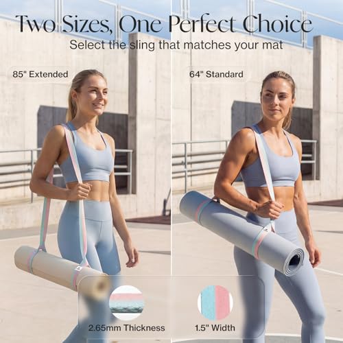 Tumaz Yoga Mat Strap Adjustable Carrier for All Mats, 2 Sizes
