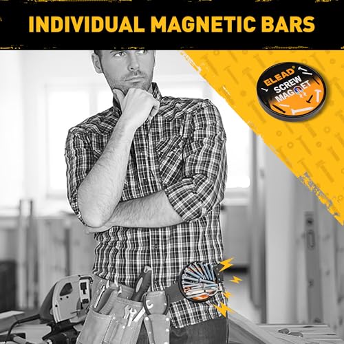 ELEAD 9-Piece 12" Magnetic Tool Holder Storage Organizer - Wall Mount Rack Garage Organization Power Magnet Hanger Workbench Board Slatwall Van Organizers Mounted Hanging Strip