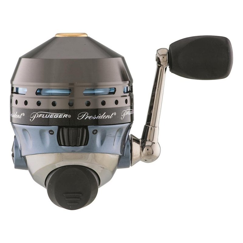 Pflueger President Spincast Reel, Size 10 Fishing Reel, Right/Left Handle Position, Aluminum Spool, Dial Drag System , multicolor