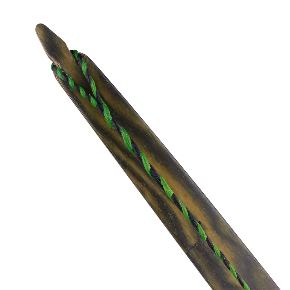 TOPARCHERY 53" Actual Length Mulcolor Flemish Fast Flight Plus Replacement Recurve Bowstring Bow String by Traditional Bow Archery Products (Black & Green)