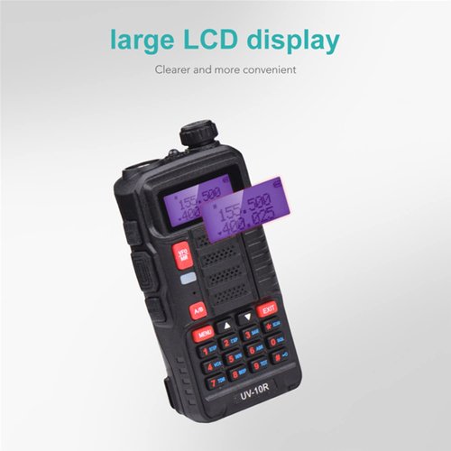 BAOFENG Radio UV-10R Tri-Power 7W/5W/1W High/Mid/Low Power Two Way Radio Handheld Long Range Walkie Talkie for Adults with USB Cable