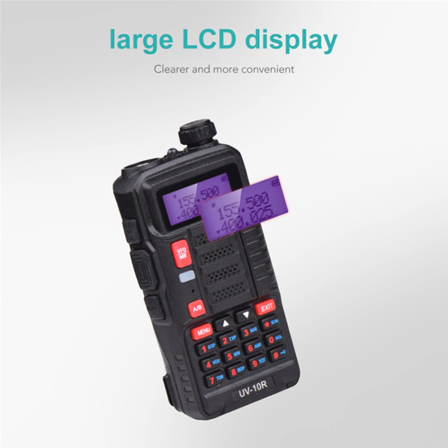 BAOFENG Radio UV-10R Tri-Power 7W/5W/1W High/Mid/Low Power Two Way Radio Handheld Long Range Walkie Talkie for Adults with USB Cable