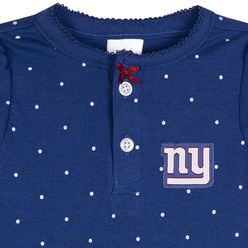 NFL Baby Girls Footless Coverall - New York Giants, 0-3 Months