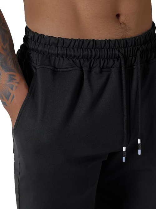 MGYIMOYUGYM Men's Slim fit Jogging Pants, Suitable for Running and Fitness Activities, Bottom Binding Sports Pants Size Black-M