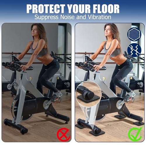 Anti-Vibration Bike Mat 4-Pack - Double-Sided Non-Slip Grip