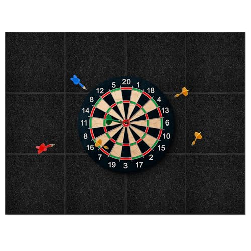 Black 12-Pack Dart Board Wall Protector Felt Surround for Wall Protection